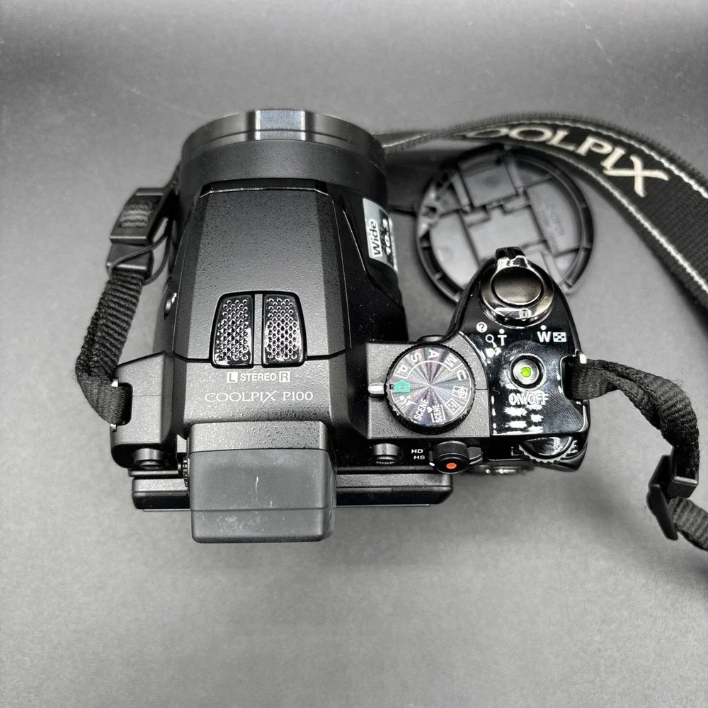 Nikon COOLPIX P100 10.3MP Digital Camera 26x Zoom Tested Battery